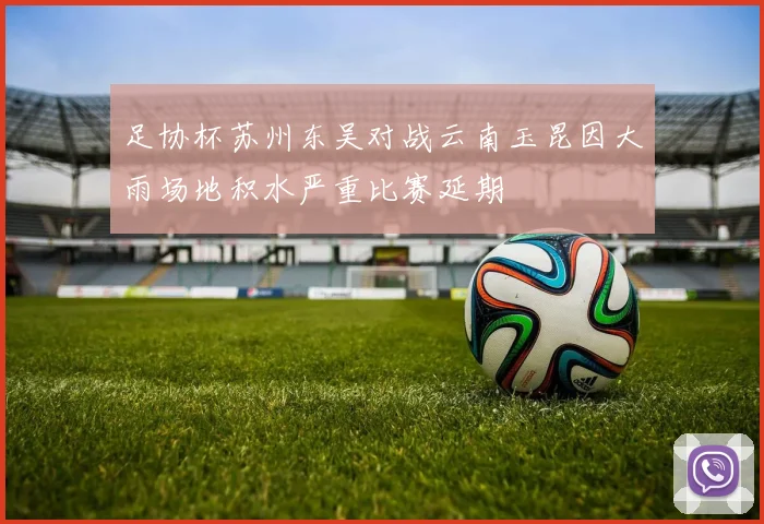 足协杯苏州东吴对战云南玉昆因大雨场地积水严重比赛延期